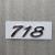 Эмблема шильдик на багажник 718 Porsche хром 78x26 мм