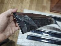 Оригинальные Дефлекторы окон, Ветровики с молдингом из нержавеющей стали для Toyota LC Land Cruiser 200 2008+