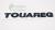 Шильдик TOUAREG Volkswagen на багажник 235*25мм Черный