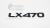 Шильдик LX470 Lexus на багажник 190*25мм Черный
