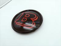 Эмблема Brabus под стеклом 205 мм для Mercedes-benz W253 /ML 13-19/ GLC-Class 15-19/ GLE-Class W166 15-19/ GLS-Class 15-19 на решетку радиатора красный на черном фоне