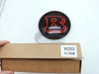 Эмблема Brabus под стеклом 205 мм для Mercedes-benz W253 /ML 13-19/ GLC-Class 15-19/ GLE-Class W166 15-19/ GLS-Class 15-19 на решетку радиатора красный на черном фоне