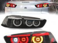 Фонари Задние (Стопы) black style на Mitsubishi Lancer X / Galant Fortis стиль 3