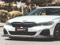 BMW 3 Series G20 2018+ дорестайлинг M performance Губа сплиттер на передний бампер черный глянец